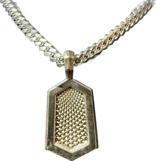 Hex Tag Pendant floating